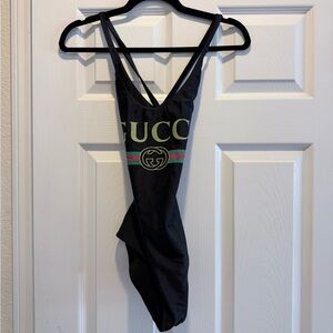 Gucci Black One Piece Swimsuit